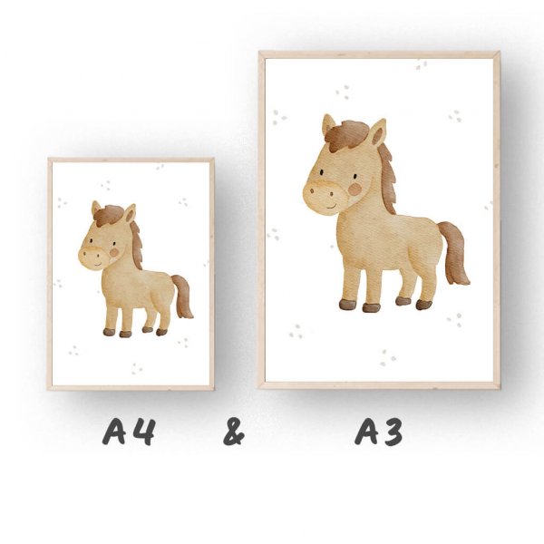 Poster Tarpan Wildpferd A4 A3 – print – Bild 2